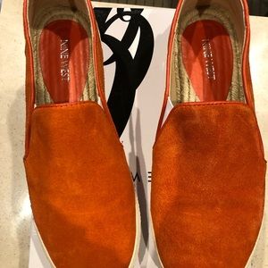 Nine West orange suede espadrilles